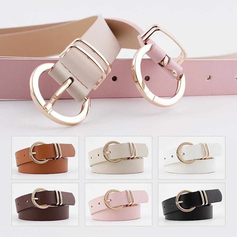 Female Black Brown White Pink Wild Trouser Women's Belt Cowgirl Western Belts for Women Cintos De Mujer