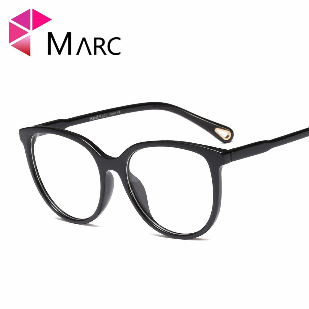 Marc retro stel briller klare briller kvinder gennemsigtige oversized optiske katte briller stel brille mænd 95157