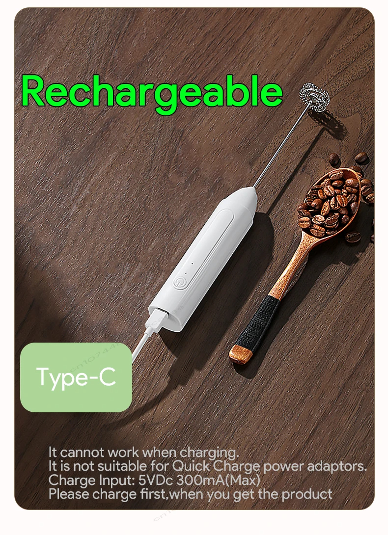 Espumador de leche eléctrico USB, batidor de huevos de mano, máquina de café , batidora eléctrica, batidora portátil, batidora de herramientas de cocina