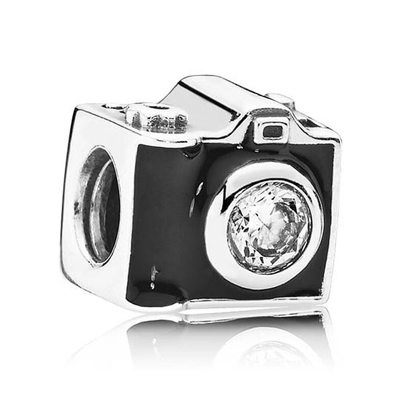 Camera Aeroplane Christmas Train Adventure Travel Bag Suitcase Charm 925 Sterling Silver Beads Fit Bracelet DIY Jewelry: B454