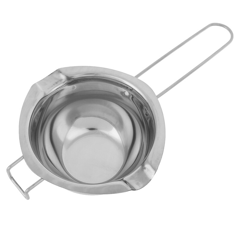 Olla de acero inoxidable para derretir cera con mango largo, vela perfumada DIY, jabón de Chocolate, mantequilla, herramienta de jabón hecha a mano, antiadherente, fácil limpieza