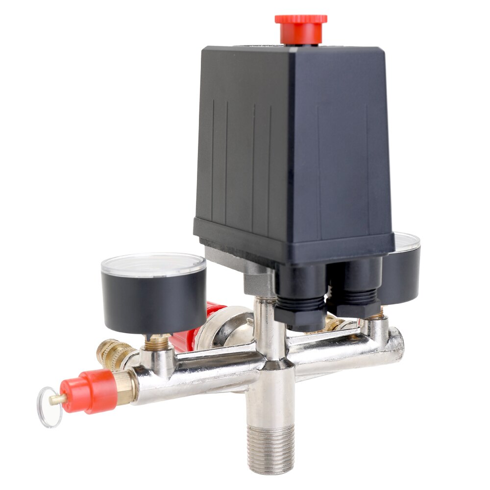 125 psi 12 bar lille luftkompressor trykkontakt kontrol justerbar regulator ventil instrument trykmåler