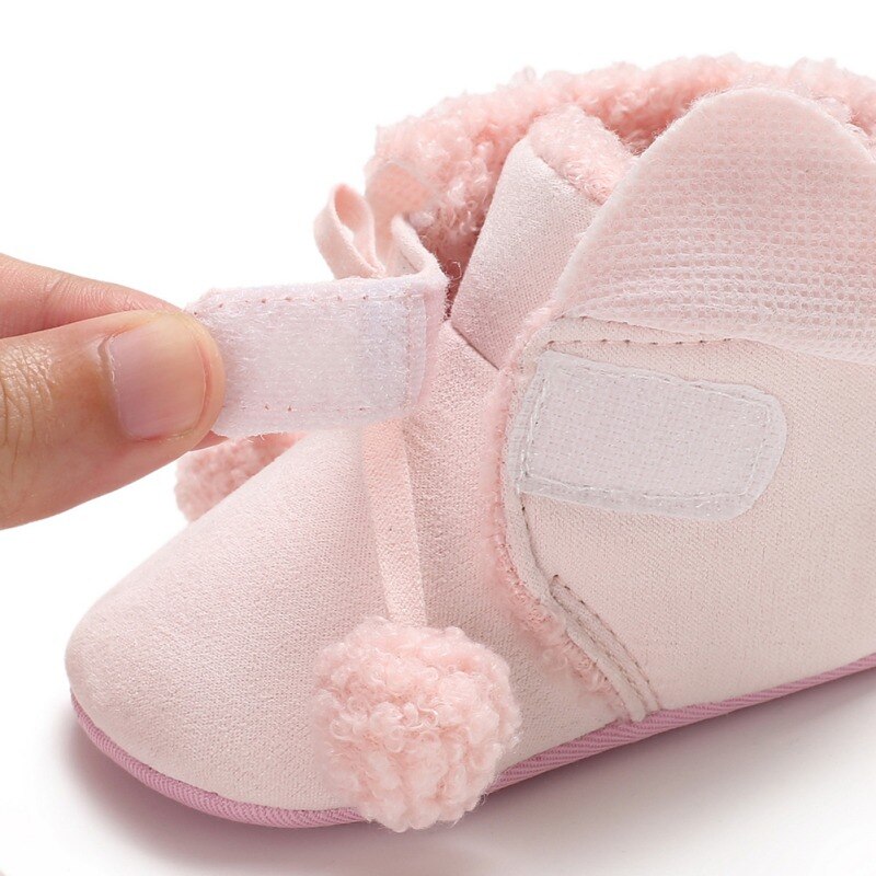 Baby Booties Winter Weichen Plüsch Art Schlupf Schnee Stiefel Super warm Ball Baby Mädchen Jungen Stiefel Weiche Sohle Baby shoesS29