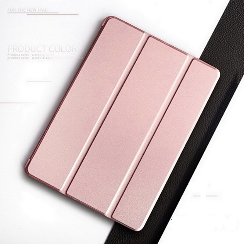 Case For Samsung Galaxy Tab A T550 T555 SM-T550 SM-T555 9.7" Cover Flip Tablet Cover Leather Smart Magnetic Stand Shell: Rose Golden