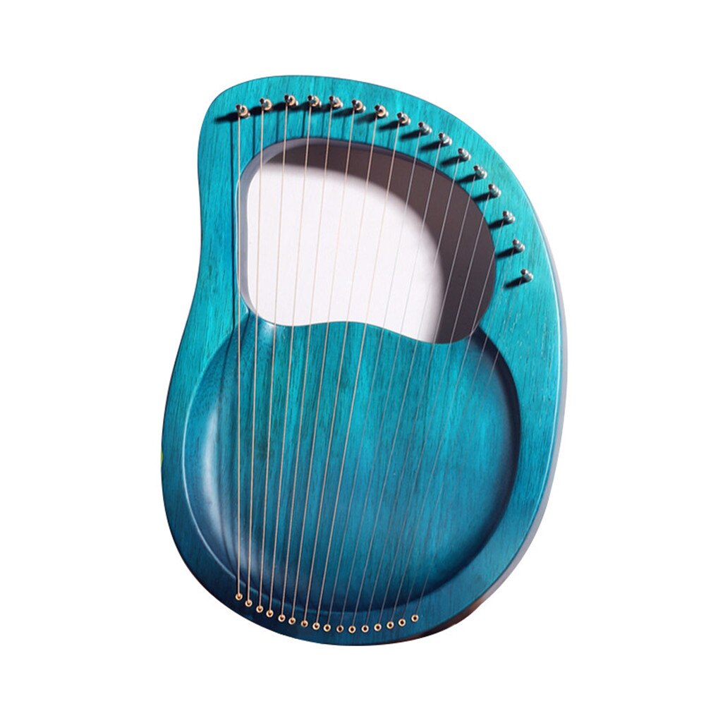16-Tone Log Lier Draagbare Muziekinstrument 16-Strings Massief Hout Fineer Lier Snaarinstrument JT-889