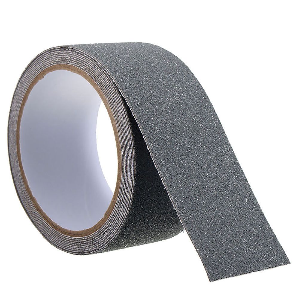 Cinta antideslizante de alta resistencia, Cinta de agarre impermeable para exteriores, escalones de escalera, rampa, monopatines, tiras adhesivas antideslizantes, 5M, 1 unidad: Marrón / 1 mm