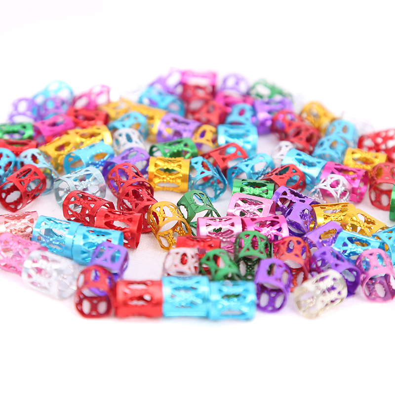 Anillos de pinza para el pelo para rastas, trenzas de pelo ajustables multicolores doradas y plateadas, cuentas para puños, horquilla, joyería, accesorios para adornos para el cabello