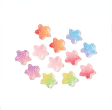 Pâte magnétique en résine pour réfrigérateur, 6 pièces, pour fruits, bonbons, accessoires créatifs pour la maison, Simulation, pâte magnétique pour aliments: 6pcs star