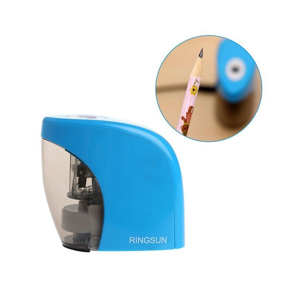 Electric Pencil Sharpener Kids Safety Pencil Sharpener for 8mm Pencils for Classroom Home Office with USB