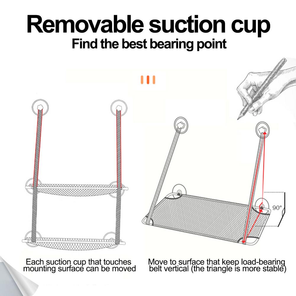 Window Mounted Bed Sofa Mat Washable Pet Cat Hammock Pet Supplies Space Saving Cushion Hanging Shelf Resting Seat With Suction