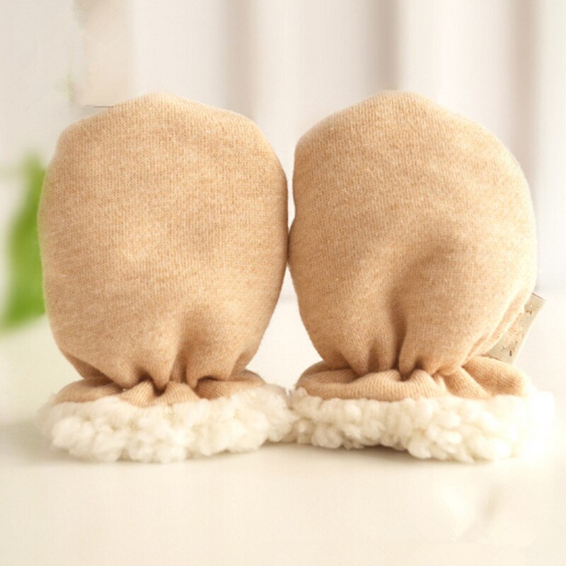 Baby Warm Mittens Thicken Soft Fleece Protector Gloves Infant Baby Boys Girls Winter Warm Gloves Newborn Mittens