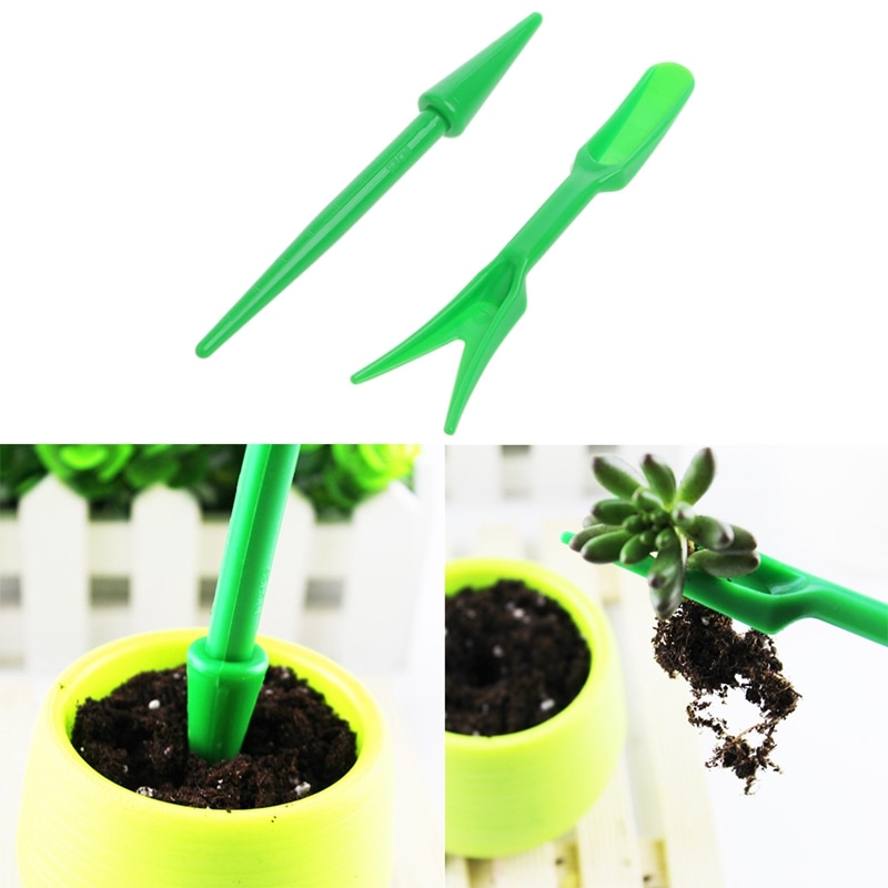 2 stks/set Tuin Plastic Zaden Widger Zaailingen Dibber Transplanteren Planten Gereedschap