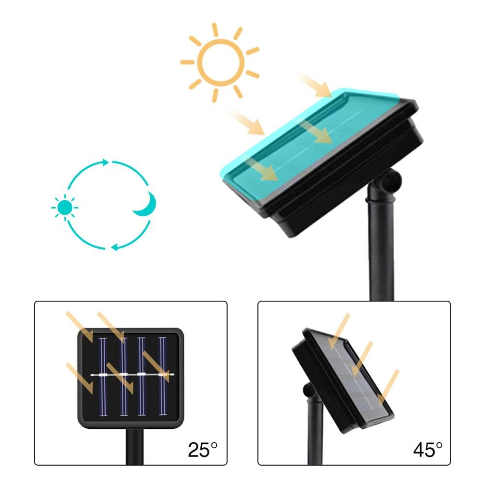 Luz LED de estrella de energía Solar 100/200, guirnaldas parpadeantes, lámpara de Navidad, , Halloween, Hada de la decoración, luces de jardín