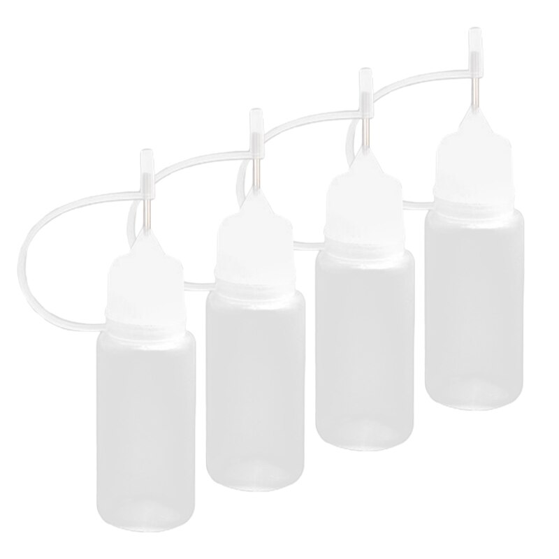 10ml nålespids lim applikatorflaske til papirquilling gør-det-selv scrapbogspapir plastik sminkeværktøjer, der kan presses nåleflaske