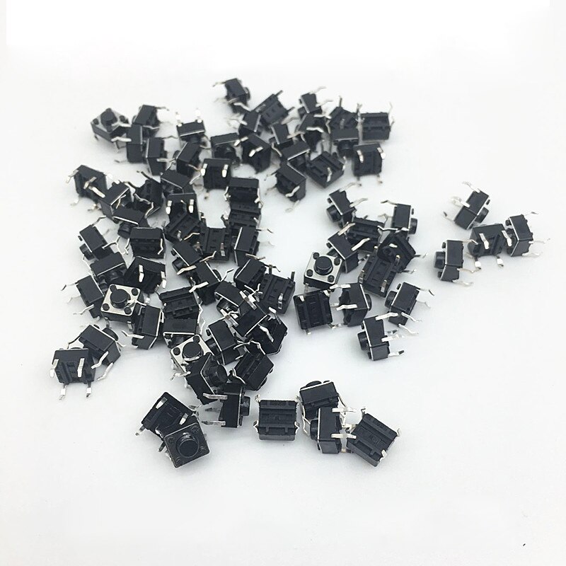 200Pcs/Lot 6*6*5MM induction cooker Key Touch Switches Tactile Push Button Switches for TV remote control Micro Switch