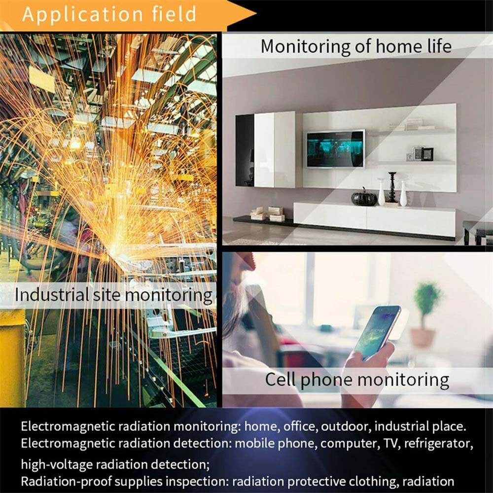 Digital lcd emf meter elektromagnetisk stråling tester detektor 5g wifi radiometer