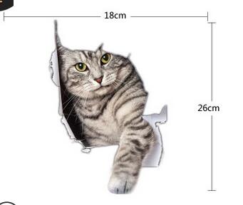 3D Simulatie Leuke Kat Persoonlijkheid Creatieve Auto Auto Sticker Hond Glas Auto Sticker Deur Kras Decoratieve Cover Sticker: Cat 5