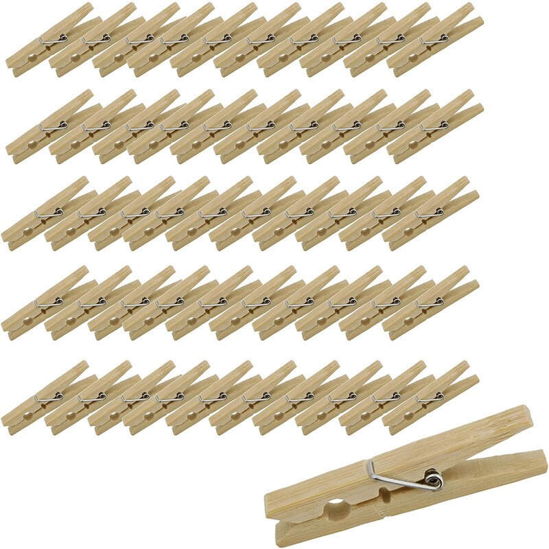 50/100PCS Pinces à Linge En Bois 2.5cm Mini Pinces Photo Papier Photo Pinces pour Accrocher Des Images Maison Pince À Linge Décoration