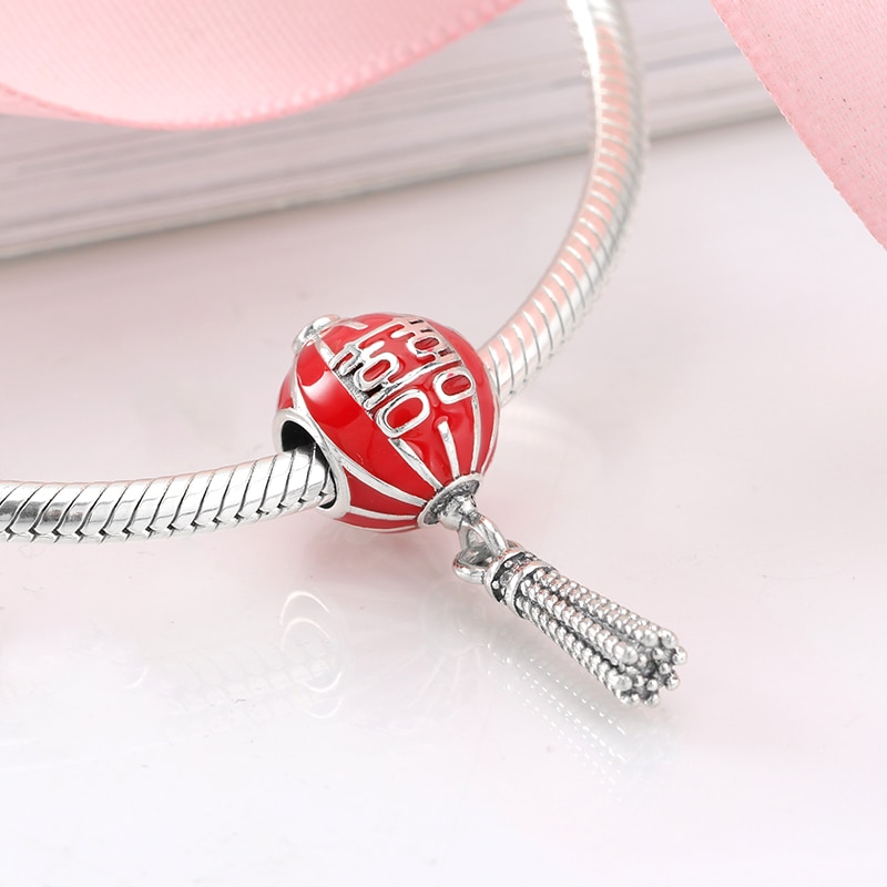 925 sterlina d'argento Cinese matrimonio doppia Felicità Misura Branelli Europeo Originale Pendenti E Ciondoli Del Braccialetto delle donne accessori di Gioielli