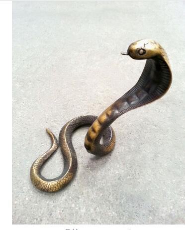 Copper Brass CHINESE crafts decoration Collection! Chinese Antique BRASS the king cobra pattern statue