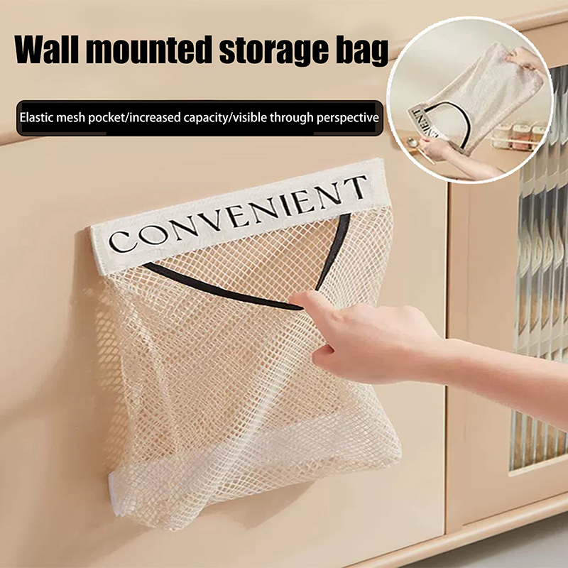 1pc hängende Aufbewahrung gitter beutel Küche Mülls ack Aufbewahrung werkzeuge Wand montage große Kapazität Aufbewahrung tasche Verpackung Plastiktüte