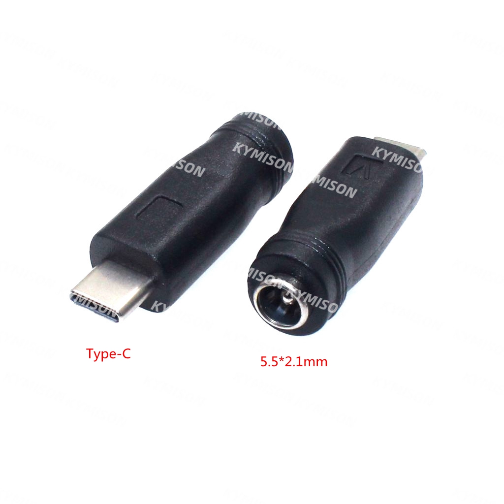 5V DC 5.5 * 2.1 mm Gniazdo zasilania USB typu C USB-C typu c 5.5mm * 2.1mm mini USB prawy i mikro USB Złącze zasilania DC adapter 1szt.: Brązowy