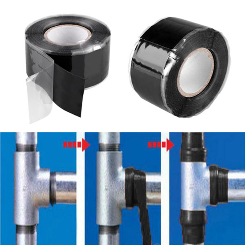 1 Stück wasserdichtes Silikon Leistung Reparatur Band Verbindung Rettung Selbstverschmelzender Schlauch Hochtemperaturbeständiges Isolierband