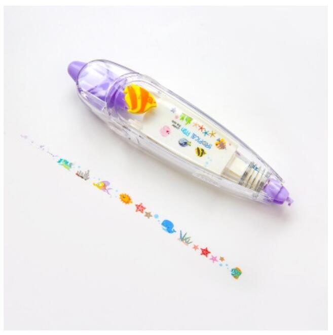 Cinta de corrección decorativa Kawaii de varios patrones, Corrector para diario, papelería, suministros escolares, accesorios: 16