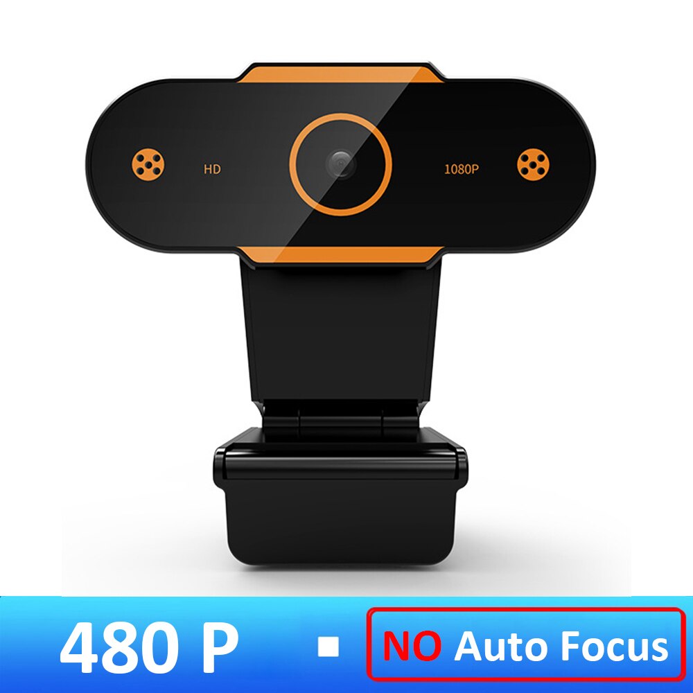 HD 1080P Webcam Computer PC Web Camera with Microphone for desktop for Live Broadcast Video USB webcam Cam Video Recording Work: 480P