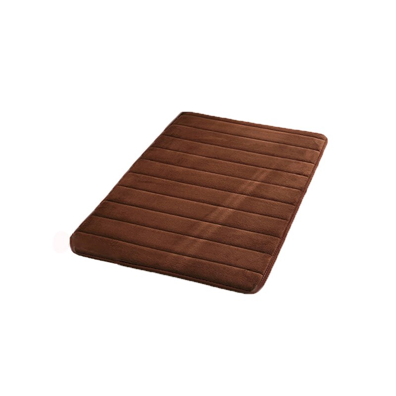 Badmat Coral Fleece Badkamer Tapijt Wateropname Non-Slip Memory Foam Absorberende Imitatie Konijnenbont Vloer Mat: Coffee