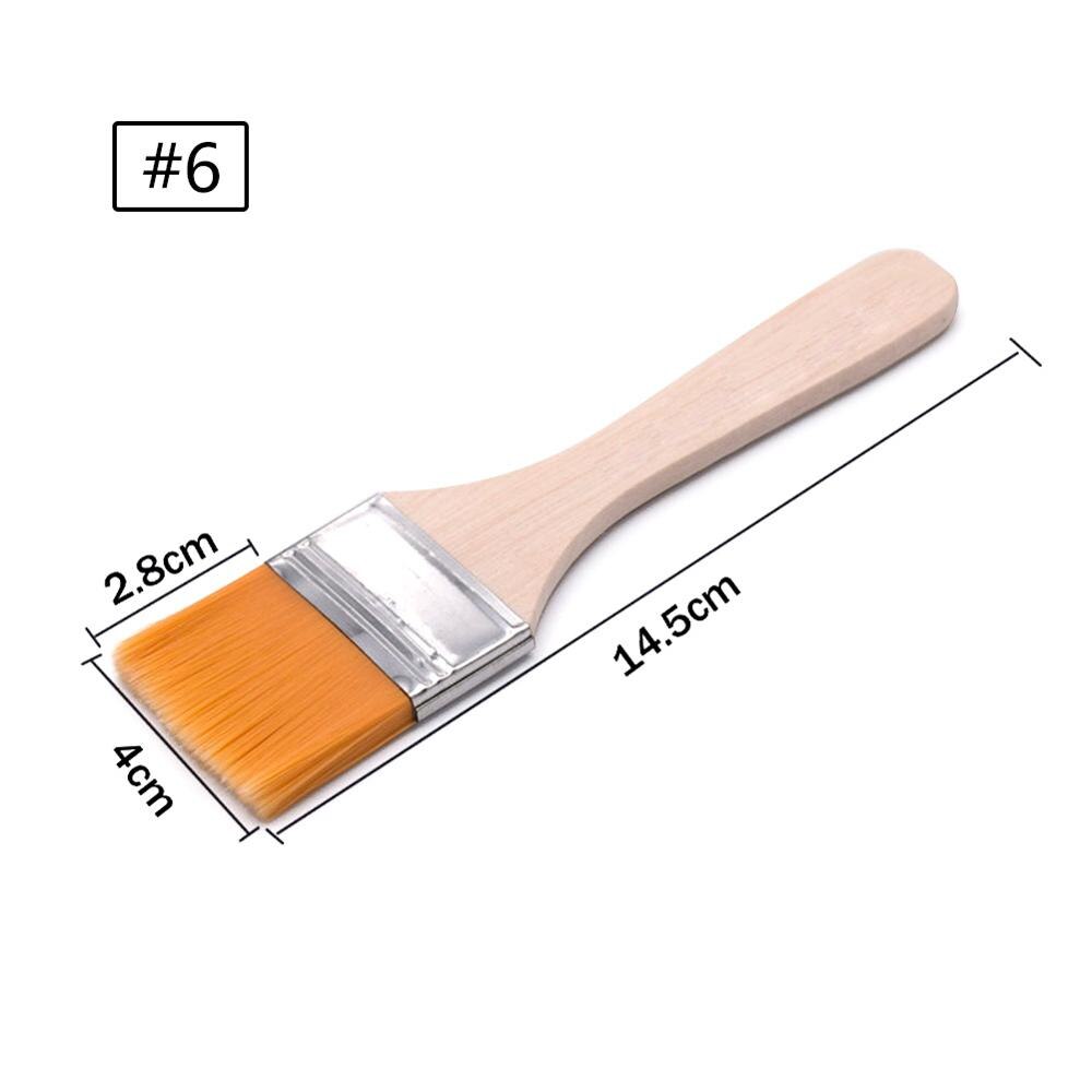 Pinceaux grand pinceau grande surface pour peinture à l'huile taches vernis colles et Gesso outils de nettoyage de copeaux à domicile: 06