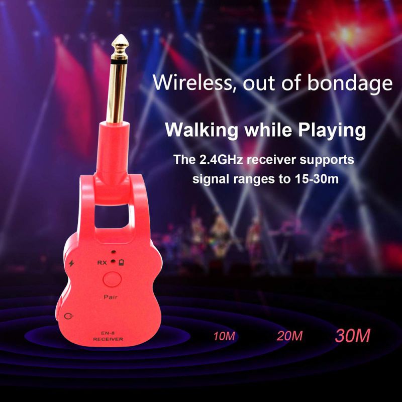 Système Sans Fil Pour Guitare/Basse - Émetteur & Récepteur 2.4 GHz, Batterie Rechargeable, Faible Latence - 3