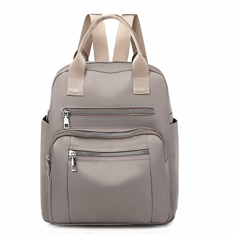 Vrouwen Rugzak Reizen Ongedwongen Waterdichte Vrouwen Schoudertassen Vrouwelijke Grote Capaciteit Oxford Rugzak Zwarte Portemonnee: Gray backpack