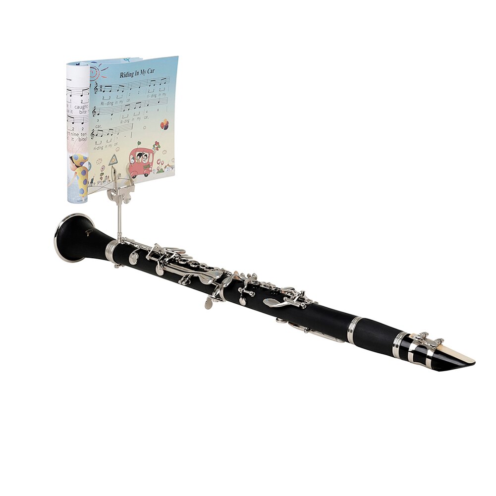 Metal Clarinet Sheet Music Clip Stand Fixing Holder Blackwinds Marching Spectrum Clamp-On Musical Instrument Accessories