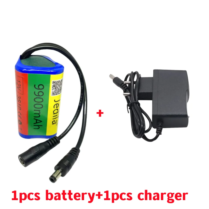 12V Lithium Battery Pack with Protective Plate and Quick Insertion DC5.5 Outdoor Monitoring Solar Street Light Charging Battery: Gold