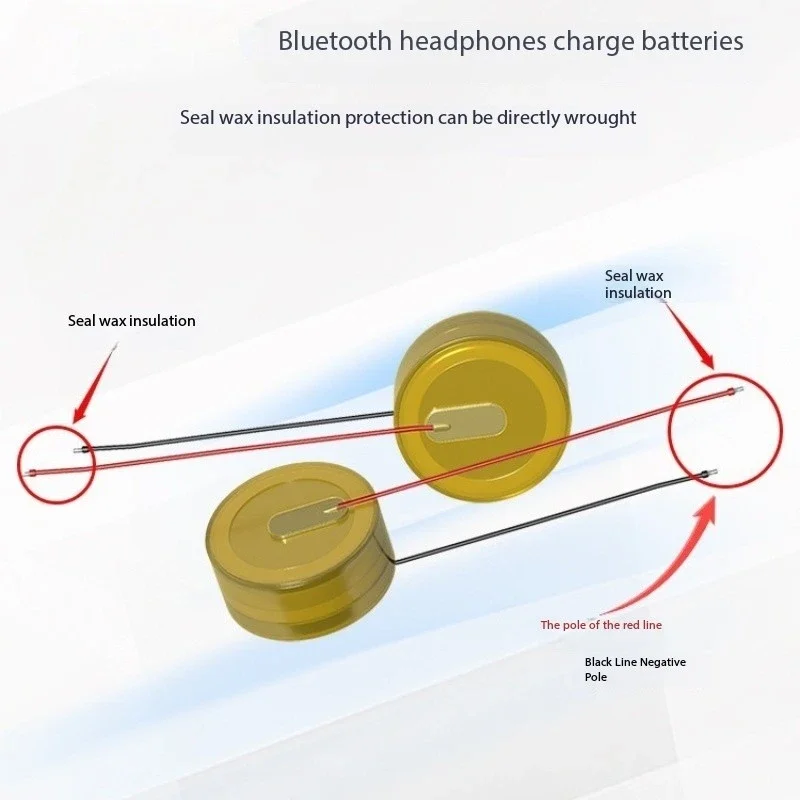 2-10PCS LIR1040 Battery For Bluetooth Headset 3.6V 35mAh Steel Shell Button Battery