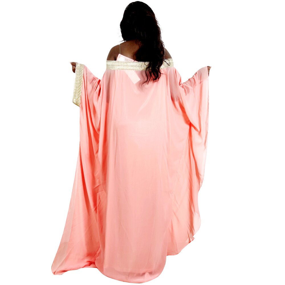 Elegante Afrikaanse Appliques Dashiki Jurk Hijab Chiffon Moslim Abaya Bazin Gewaad Toga Riche Sexy Lady Party Dress Met Inner Dress