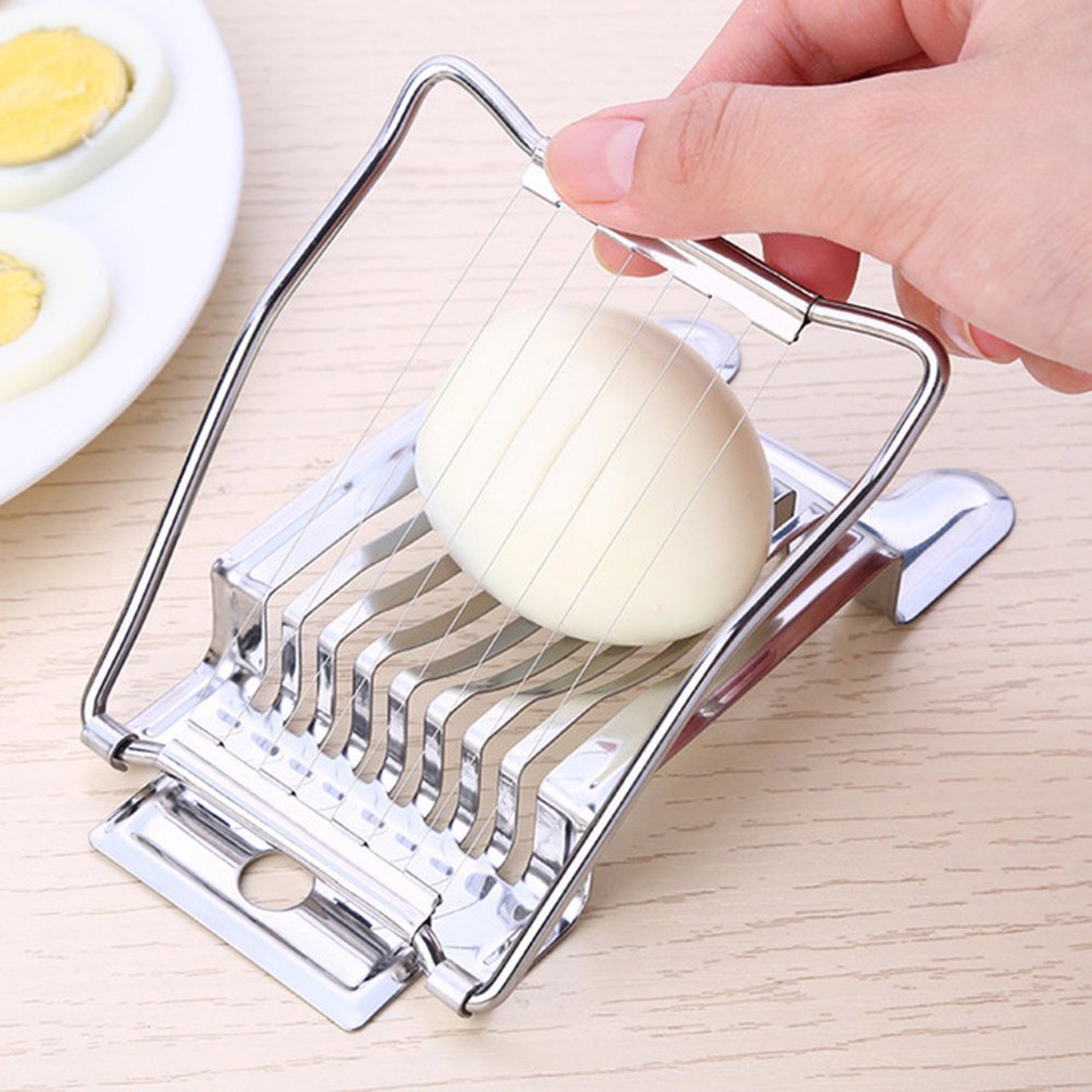 Thuis keuken eiersnijder roestvrij staal gekookt ei snijder sectie snijder draad eiersnijder keukengereedschap