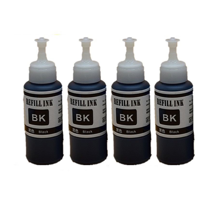 Kit de botella de recarga de tinta para impresora Epson L100 L110 L200 L210 L300 L355 L120 L130 L1300 L220 L310 L365 L455 L550 L565: 4BK