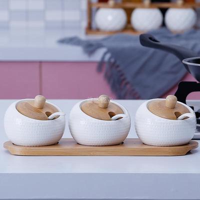 NEWYEARNEW Ceramic Spice Storage Bottles Jars Kitchen Tools Set Japanese-Style Combination Herb Home Wedding: g
