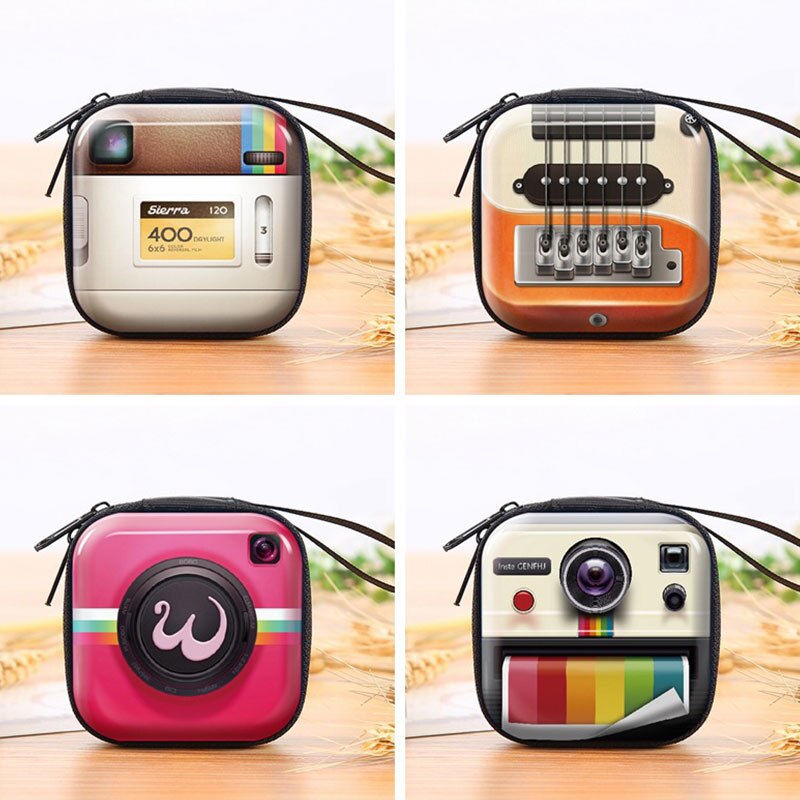 Retro Geldbörse Kreative Weißblech Platz Geldbörse Kopfhörer Tasche Kopfhörer Tasche Lagerung Box niedliche Geldbörse frauen brieftasche