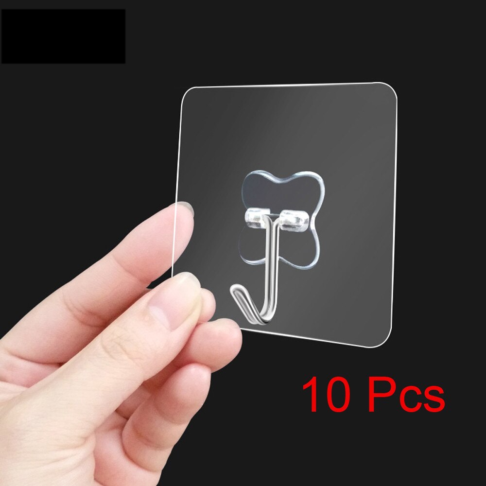 10Pc Sterke Transparante Zuignap Sucker Muurhaken Hanger Voor Keuken Bathroo Auto Tipo De Prego Casa Cozinha Посуда для Кухн: Default Title