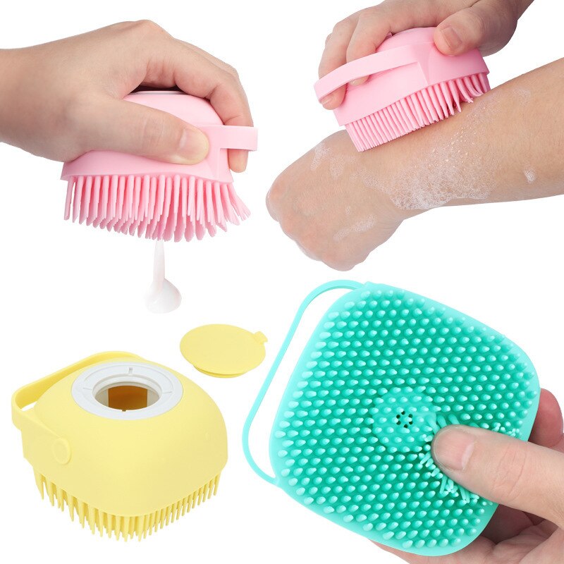 Haustier Hund Shampoo Massagegerät Pinsel Katze Massage Kamm Pflege Wäscher Dusche Pinsel für bat Kurz Haar Weiche Silikon Pinsel