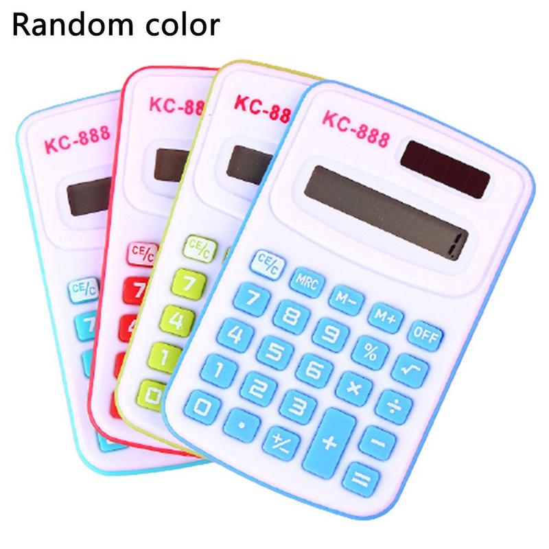 Pocket Size Mini Calculator Portable Digital Calculator 8digit Display Cartoon Carry Stationery Student Office Supplies: Default Title