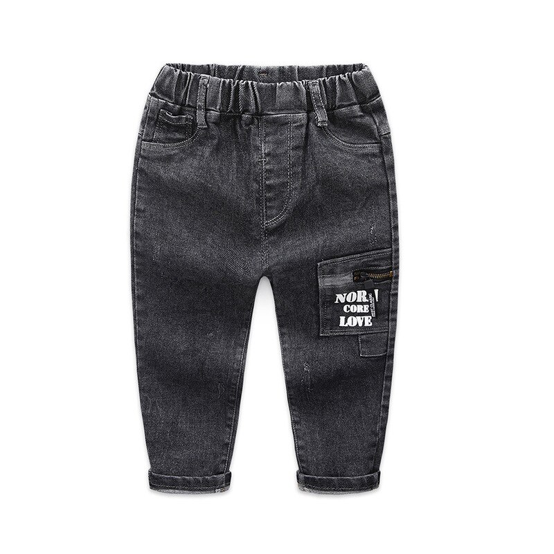 KEAIYOUHUO-pantalones vaqueros ajustados para niños, pantalón vaquero largo de Color oscuro, para otoño e invierno,