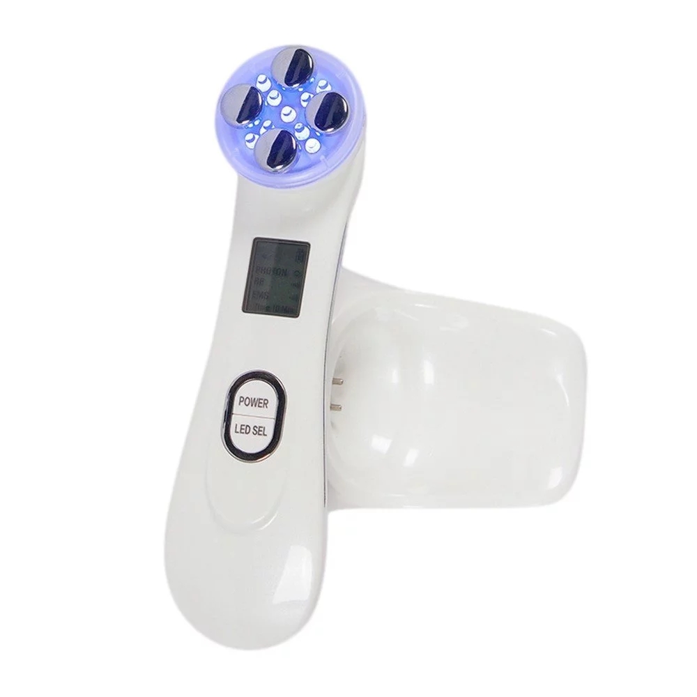Led Licht Huidverstrakking Rf Ems Gezicht Photon Beauty Instrument Ems Rf Facial Rimpel Masker Therapie Verjonging Lifting Apparaat