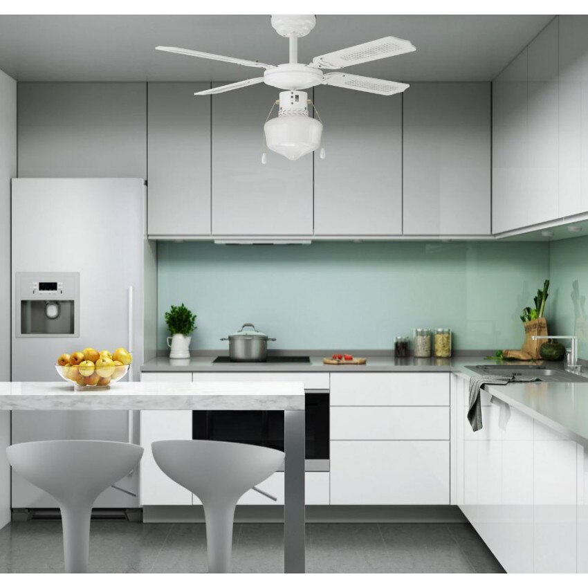 Ventilador de Techo con Luz 4 Aspas 50W 3 Velocidades 7hSevenOn Deco
