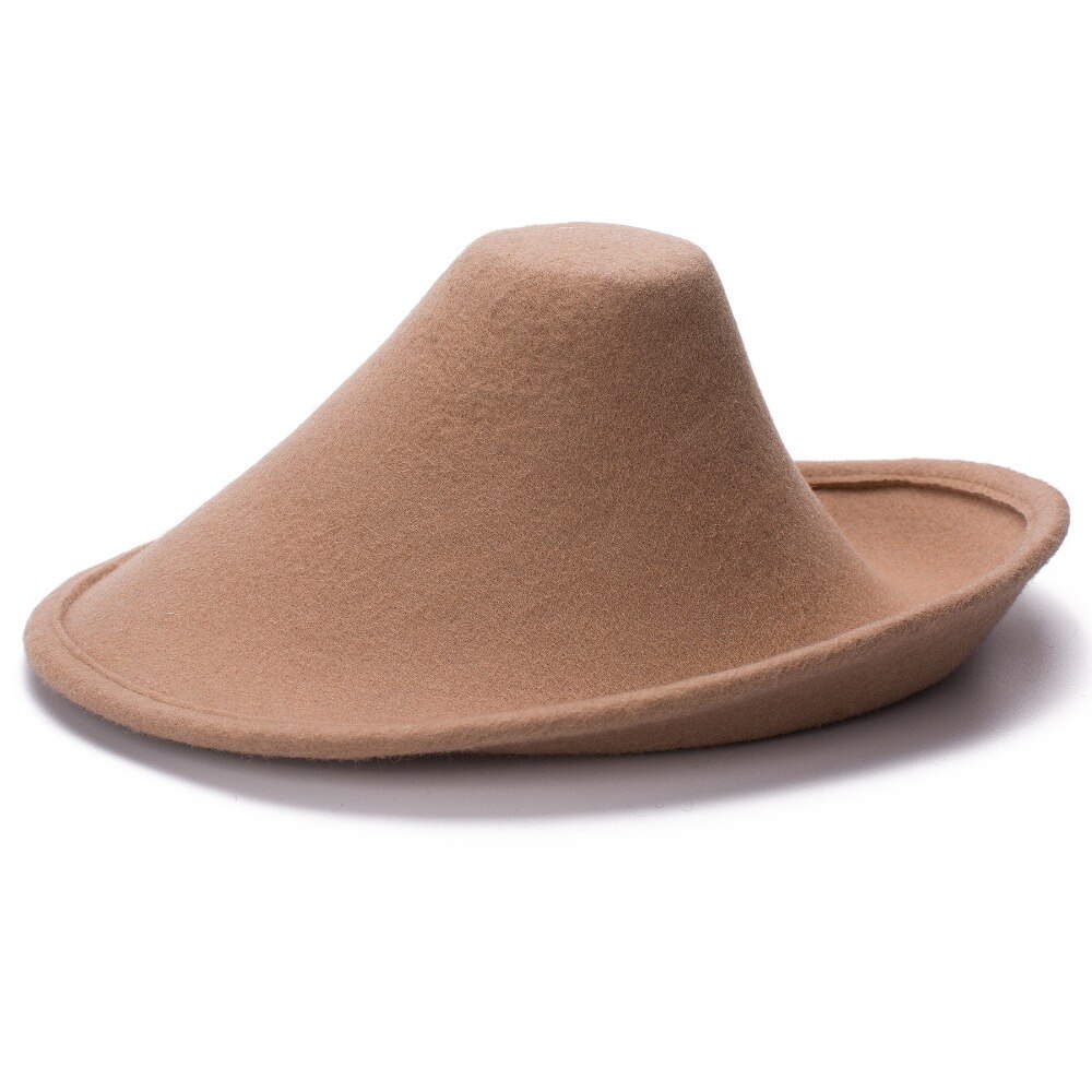 Sombreros de fieltro de lana para mujer, sombrero para la cabeza con Base de cono para el cuerpo, , boda, suministro A264, 100%
