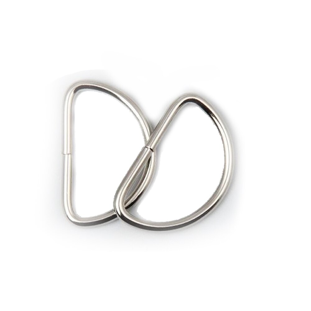 100/200/500Pcs Silver Plated 25mm/1" D Ring Bag Belt Ring Buckles Bag Clothes Accessory: Dia 2.5cm / 100 PCS