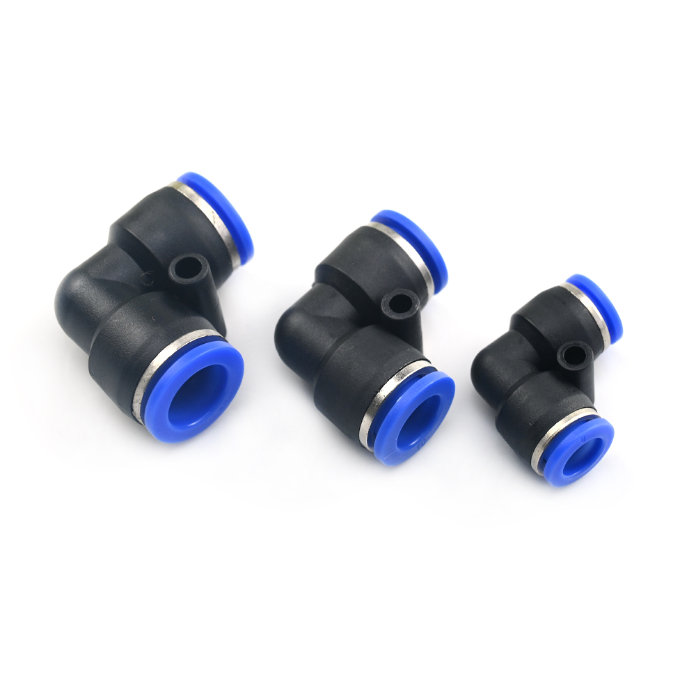 Złączki pneumatyczne 6mm/8mm/10mm/12mm serii PV 4 6 8 10 12MM OD L Typ rurki o szybkości przepływu Plastikowe szybkozłączki kolankowe powietrza